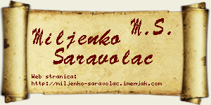 Miljenko Saravolac vizit kartica